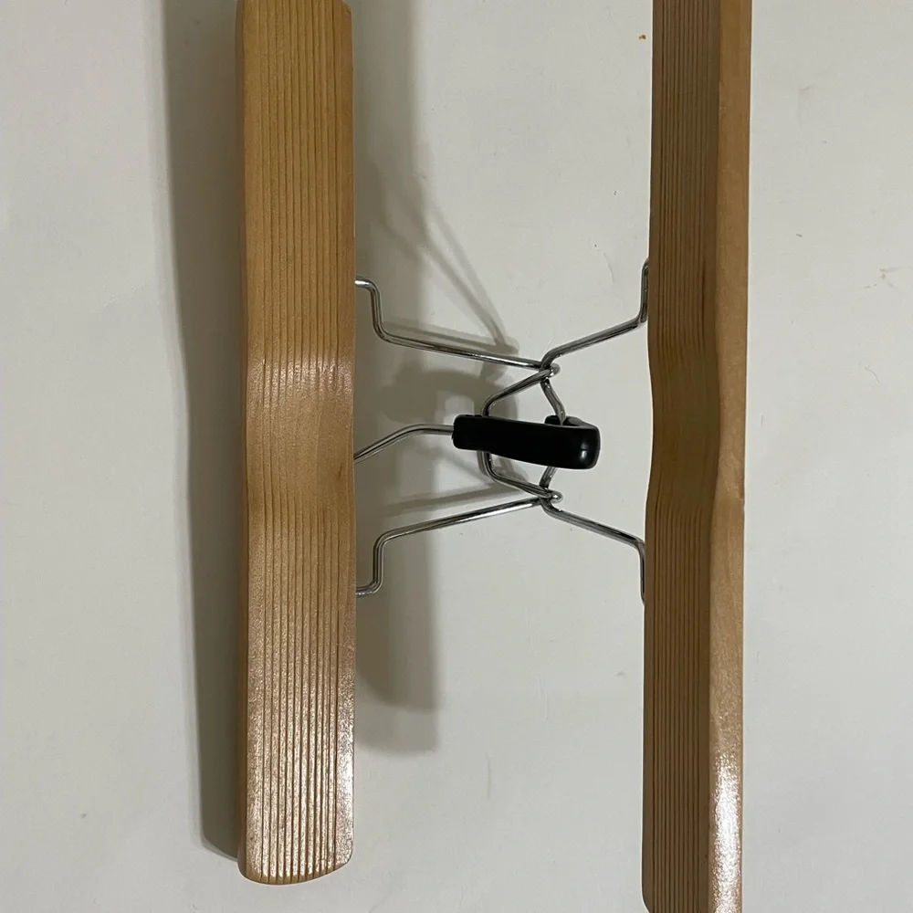 HOTEL COLLECTION Set/5 Unisex Wood Pant or Skirt Hangers